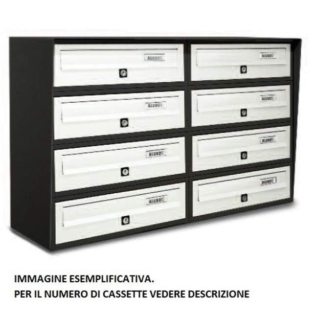 Vendita online Casellario postale 3 posti orizzontale esterno - Slim